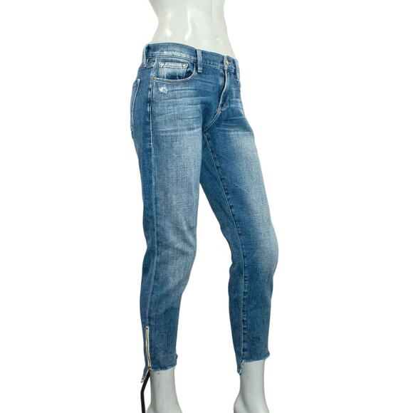 FRAME Denim Le Garcon Jeans ankle Zip Melbourne Blue Size 26 - Picture 4 of 12